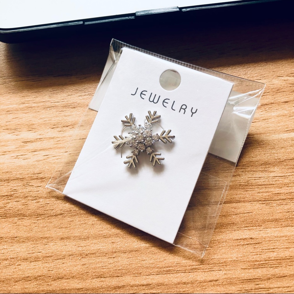 Silver Crystal Brooch